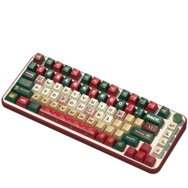Imagem de LUSKINNO Teclas PBT, 138 teclas com tema natalino Cherry Profile Dye-Sublimation, conjunto de teclas personalizadas para teclado mecânico MX 61/64/68/84/87/100/104/108 MX