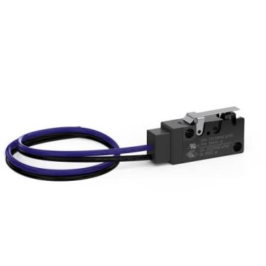 Imagem de DIYhz Dobradiça curta alavanca reta à prova d'água botão momentâneo micro interruptor de limite com linha 1NO 1NC SPDT mini interruptores de ação de pressão 2 pinos 1 peça para Arduino,