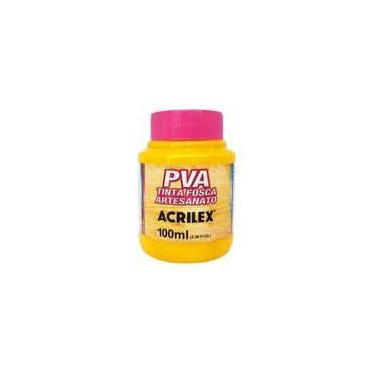 Imagem de Tinta pva Acrilex fosca amarelo ouro 505 100ml
