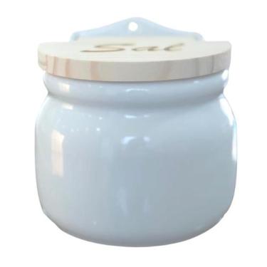 Imagem de Saleiro Parede 1KG - Porcelana Branca (2) - Antilope Decor Porcelanas