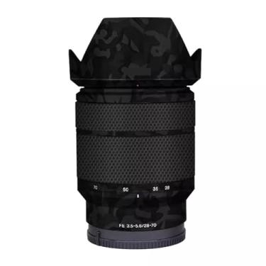 Imagem de Revestimento adesivo antiarranhões para lente de câmera para Sony FE 28-70 MM f3.5-5.6 película protetora vinil protetor corporal decalques capa FE 3.5-5.6/28-70 (Shadow Camo Black)