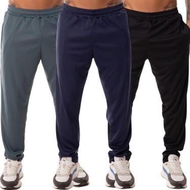 Imagem de Kit 3 Calça Masculina Esportiva Slim Jogger Dry Fit Com Bolso Fristyle