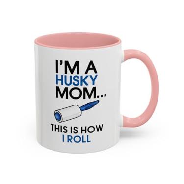 Imagem de Caneca de café Husky Mom, presente para amantes de cães Husky, caneca para pais de animais de estimação, presente de dono de cachorro, copo de cerâmica exclusivo