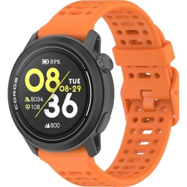 Imagem de Harikiri Pulseiras esportivas de silicone de 20 mm, 22 mm, compatíveis com Coros PACE 3/APEX 2 Pro/PACE 2/APEX 2/APEX 46 mm/APEX 42 mm, para homens e mulheres, 20MM, Amazonita