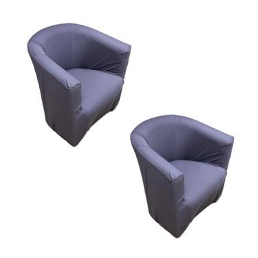 Imagem de Kit Com 2 Capas Poltrona Ferradura - TATY CAPAS E CONFECÇÕES, Grafite