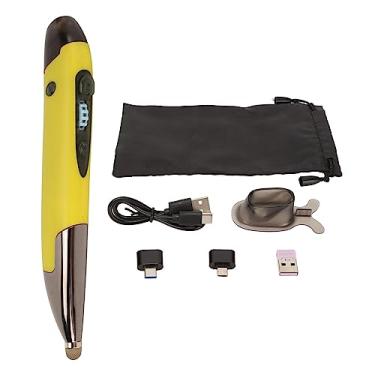 Imagem de Mouse caneta QANYEGN, mouse stylus óptico Bluetooth recarregável, mouse caneta sem fio de modo duplo 2.4g para laptops PC (Yellow)