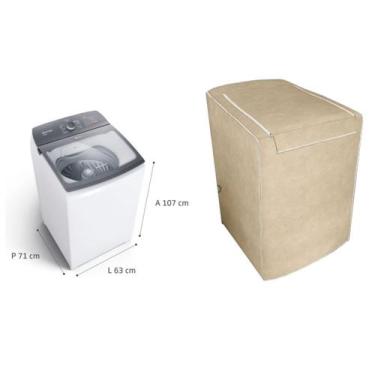 Imagem de CAPA MÁQUINA LAVAR LAVADORA BRASTEMP  BWK14AB - 14Kg BEGE - Jolar
