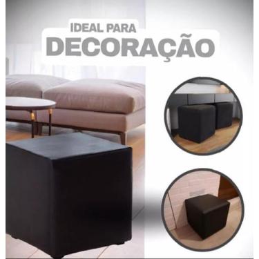 Imagem de Puff Banqueta Quadrado Cubo Assento Decoração - CRISTO REI