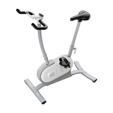 Imagem de Bicicleta ergométrica para uso interno, ciclismo, spinning, cinto de treino, volante, ciclismo, guiador ajustável (branco)