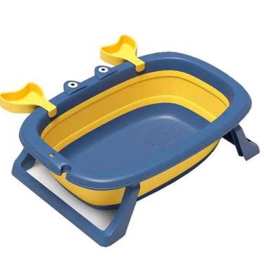 Imagem de Banheira Infantil Retrátil em Silicone Modelo Caranguejo - Azul - SUPL