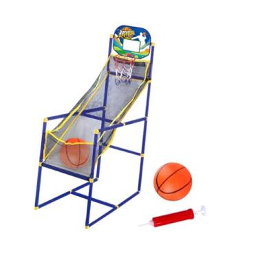 Imagem de Dynwave Conjunto de jogos de basquete de arcade, altura ajustável fácil de montar aro e bolas, um presente para meninos para adolescentes para adolescentes, com 2 Bolas