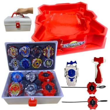 Imagem de Beyblade Combo Maleta 12 Beys + Arena Qd Vermelha - Storm Gyro