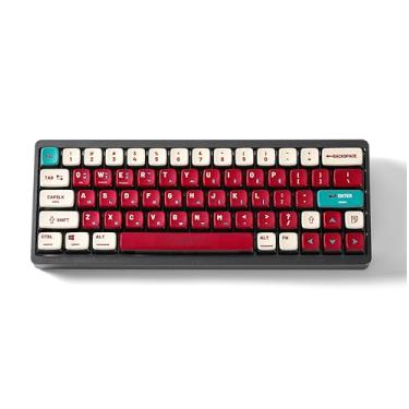 Imagem de XDK Teclas PBT Pudding vermelhas para 60-108% teclados mecânicos, RGB translúcido, perfil ASA