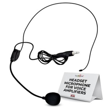 Imagem de Voicebooster Speak Out Microfone de fone de ouvido, leve, ajustável, com controle de feedback, plugue de 3,5 mm para amplificadores de voz para falar em público, ensino em sala de aula, guia turístico