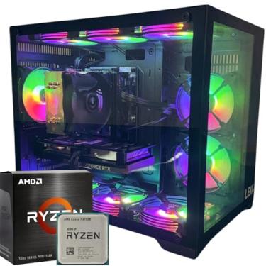 Imagem de Pc Gamer Aquario AMD Ryzen 7 5700X, Placa mãe B450, 32Gb DDR4, SSD Nvme 1Tb, Fonte 650w 80Plus, Gabinete Aquario com 9 Fans ARGB com controladora - ESCOLHA A PLACA DE VIDEO (RTX 3050 6GB)