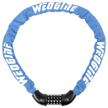 Imagem de Cadeado de bicicleta com números e alto nível de segurança, cadeado de corrente de bicicleta, cadeado de combinação de 5 dígitos para bicicleta, scooter, motocicleta, porta, portão, cerca