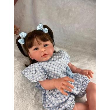 Imagem de Bebê Reborn Menina Corpo Silicone Faz Xixi Pode Tomar Banho - Mundo Az