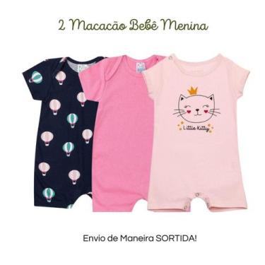 Imagem de Kit 2 Macacão Bebê Feminino Estampados - Bykyko, 1
