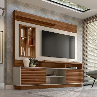 Imagem de Estante para Home Theater e TV até 60 Polegadas Eldorado 2 pt Jatobá e Off White