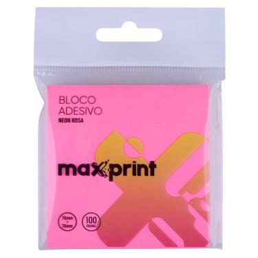 Imagem de Bloco Adesivo 76x76mm Rosa Neon Maxprint 743363