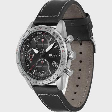 Imagem de Relógio Hugo Boss 1513853 Masculino Couro Preto nf Danfe