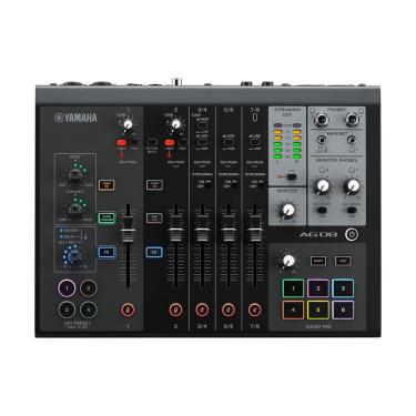 Imagem de Mesa de Som Para Live Streaming / Gaming ao Vivo AG08 B - Yamaha
