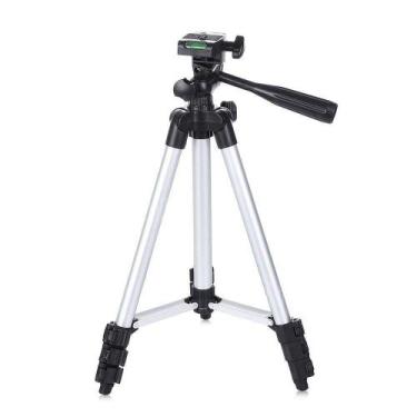 Imagem de Tripé de Alumínio para Câmera Fotográfica e Celular Universal 1,0 Metr