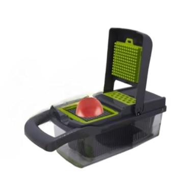 Imagem de Cortador Multi Fatiador De Alimentos Frutas e Verduras Utensílio de Cozinha(Verde)