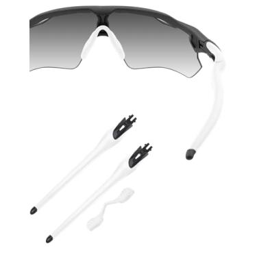 Imagem de HILEEN Hastes pretas de substituição para óculos de sol Oakley Radar EV Path Pitch Advancer, Branco, One Size