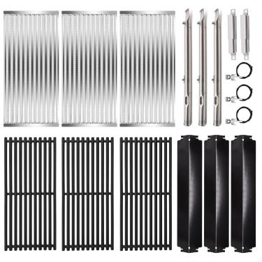 Imagem de Criditpid Peças de reposição de grelha para Charbroil 463247412 463257110 463247109 463247109 463225312 463270909, grelha, placa emissora, queimador, Ignitores, tenda térmica, kit de tubo de