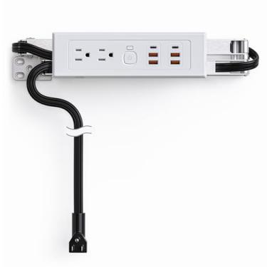 Imagem de MOGYKTTOL Kit De Tomada De Gaveta Usb C Pd20W, Estação De Carregamento Rápido, Plugue De Gabinete De Energia Usb, Faixa De Carregamento, Mesa De Penteadeira Embutida, Organizador De Mesa De Cabeceir