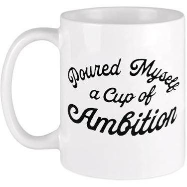 Imagem de Bioprocess Caneca de café e chá de leite de 325 ml, caneca Pour Myself a Cup of Ambition