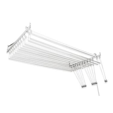 Imagem de Varal de Teto ou Parede Para Apartamento 150cm 12 Varetas Individuais