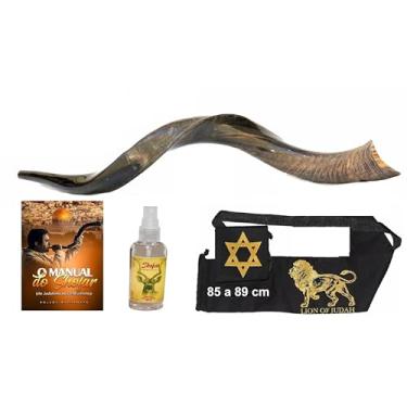 Imagem de Shofar De Chifre Antilope Capa livro De Israel 85 a 89 cm