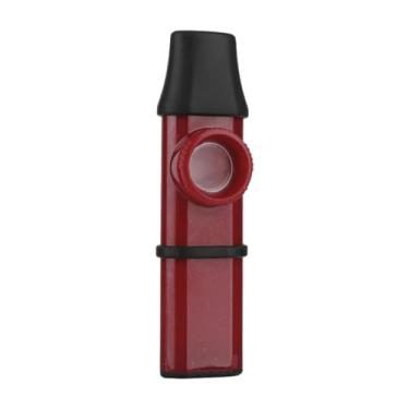 Imagem de Generic Kazoo Musical Instrument Lightweight Fácil de tocar Mini ajustável para teclado para piano Acompapa de guitarra ukulele, Vermelho