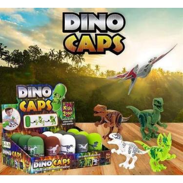 Imagem de Brinquedo Dino Caps  Cápsulas Para Você Montar - Kids Zone