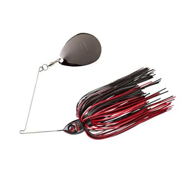 Imagem de BOOYAH Isca de pesca Moontalker Spinner-Bait para robalo, preto/vermelho, 14 g