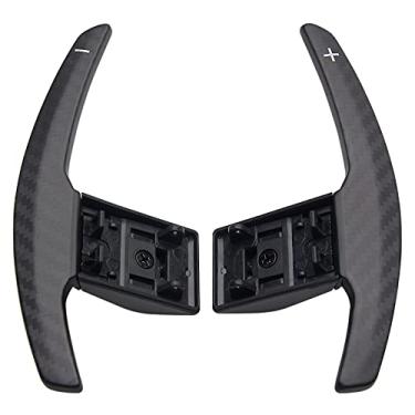 Imagem de TANGSEN Capa para volante de fibra de carbono real para câmbio estendido para BMW F01 F02 F06 F07 F10 F13 F15 F20 F21 F30 F45 F48 F80 F83 I8 I12 M2 3 4 5 6 X56 3M X4M Acessórios para carros X1 2 4