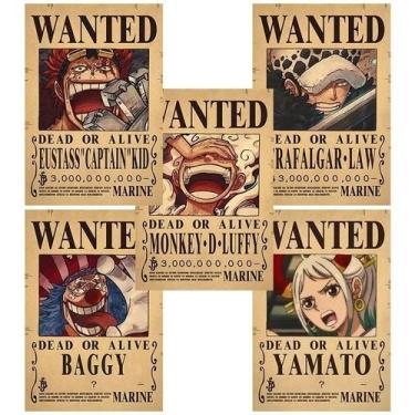 Imagem de Luffy Chapéu De Palha Grupo One Piece Wanted Recompensa Poster Dormitó