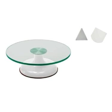 Imagem de Bailarina Giratória Vidro P/Decorar Bolos + 2 Espátulas