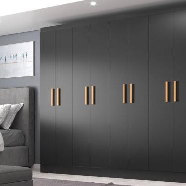 Imagem de Móveis para Quarto Guarda-Roupa 8 Portas Paris Preto