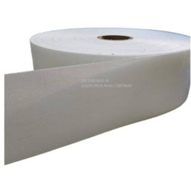 Imagem de Entretela Plástica para Confecção de Cortinas - Largura 10 Cm - Cor Branca - Rolo com 15 Metros
