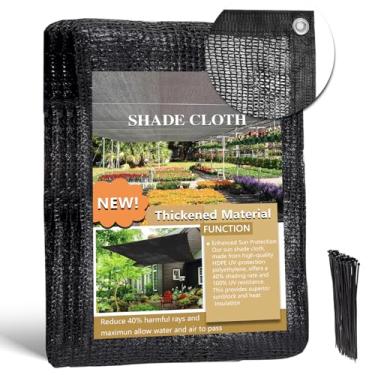 Imagem de Tilvex 40% pano de sombra de jardim para plantas – pano de sombra de estufa resistente a raios UV de 18 x 1,5 m, lona de malha resistente com ilhós para proteção térmica de pátio, quintal, gazebo