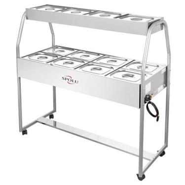 Imagem de Buffet Combinado Spolu 8 Cubas Quentes 4 Cubas Frias 220V SPL-508CO