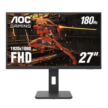 Imagem de AOC 27G15: Monitor de Jogos 27 Polegadas, Full HD 1920 x 1080, 180Hz 1ms, AMD FreeSync, HDR10, Pivô e Altura Ajustável, Switch Xbox