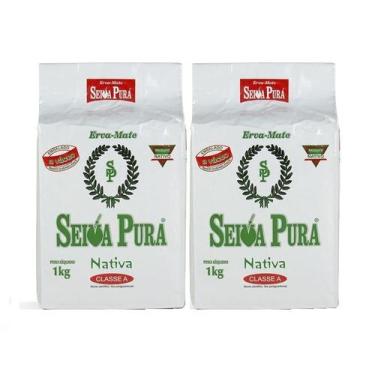 Imagem de 2 Erva Mate Chimarrão SEIVA PURA VÁCUO NATIVA 1kg
