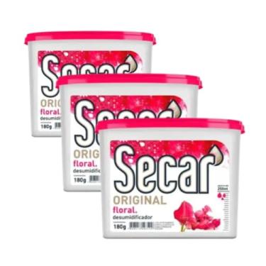 Imagem de Kit Com 3 Antimofo 180g Desumidificador Antimofo Antiumidade Para Armários Gavetas Closets Balcão Multiuso Closet (Floral)