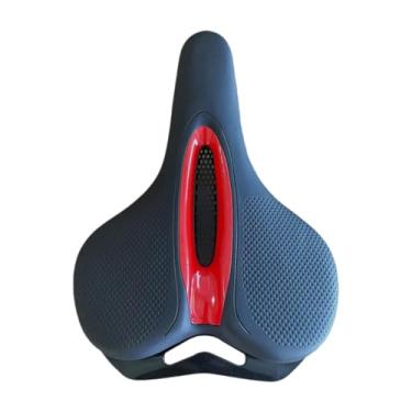 Imagem de rockible Almofada de substituição para assento de bicicleta ergonômica à prova de choque e oca para ciclismo, para atividades ao ar livre, Vermelho
