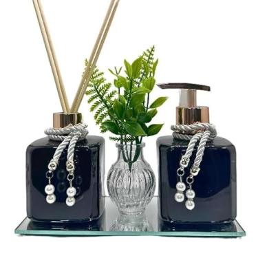 Imagem de Conjunto de lavatório em plástico PET, incluindo saboneteira e difusor + lavatório + bandeja