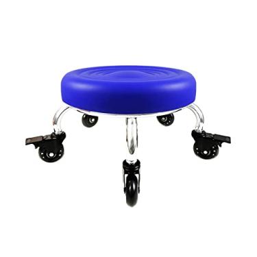 Imagem de Vapaa taide Bancos de rodinhas com rodas resistentes 204 kg de couro PU à prova d'água, assento de rolo de alta capacidade e rodas universais de cristal para homens, mulheres, meninos, meninas